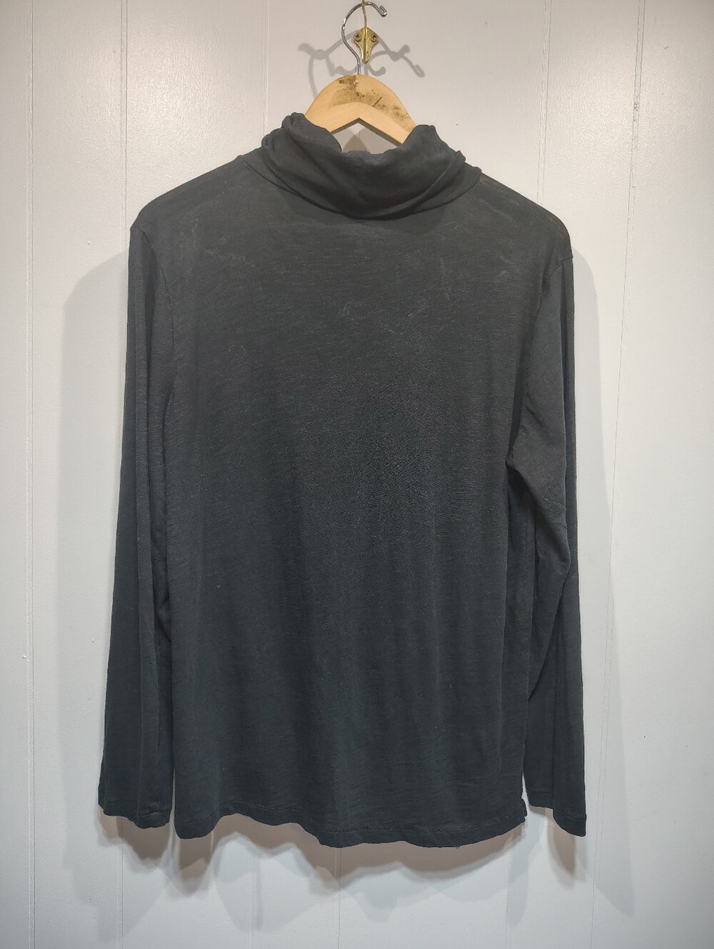 Madewell Organic Cotton Turtleneck Top Black Size Large